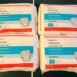 2 PACKS Of Disposable Diapers Small/Medium 20 Count